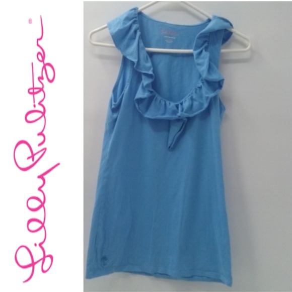 Lilly Pulitzer Tops - Lilly Pulitzer Ruffle Tank cornflower blue small